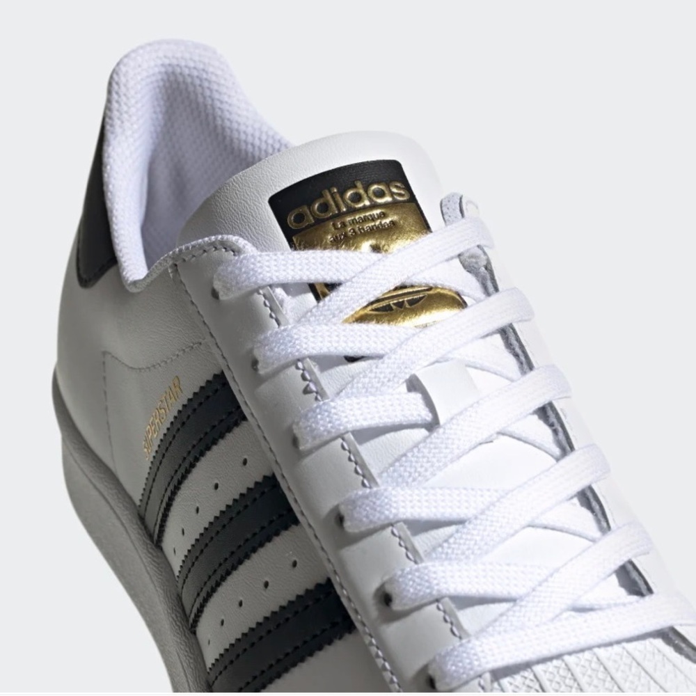 Adidas SuperStar Womens Stripe Black and White Shoes Size US 5.5 - Picture 12 of 15